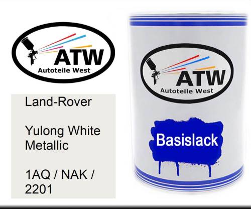 Land-Rover, Yulong White Metallic, 1AQ / NAK / 2201: 500ml Lackdose, von ATW Autoteile West.